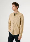 Pepe Jeans Ανδρικό Πουκάμισο Κοτλέ Clayton PM3090844-836 Μπεζ