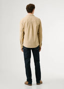 Pepe Jeans Ανδρικό Πουκάμισο Κοτλέ Clayton PM3090844-836 Μπεζ