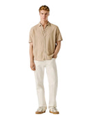 Pepe Jeans Ανδρικό Κοντομάνικο Πουκάμισο Percy PM3091193-845 Μπεζ