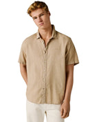 Pepe Jeans Ανδρικό Κοντομάνικο Πουκάμισο Percy PM3091193-845 Μπεζ