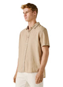 Pepe Jeans Ανδρικό Κοντομάνικο Πουκάμισο Percy PM3091193-845 Μπεζ