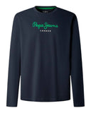 Pepe Jeans Ανδρικό Μακρυμάνικο T-Shirt Eggo Long PM5010543-594 Μπλε