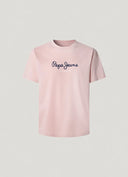 Pepe Jeans Eggo Ανδρική Μπλούζα T-Shirt PM508208-325 Ροζ