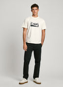 Pepe Jeans Ανδρική Μπλούζα T-Shirt Rerry PM509731-807 Λευκό