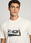 Pepe Jeans Ανδρική Μπλούζα T-Shirt Rerry PM509731-807 Λευκό