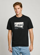Pepe Jeans Ανδρική Μπλούζα T-Shirt Rerry PM509731-999 Μαύρο