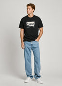 Pepe Jeans Ανδρική Μπλούζα T-Shirt Rerry PM509731-999 Μαύρο