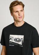 Pepe Jeans Ανδρική Μπλούζα T-Shirt Rerry PM509731-999 Μαύρο