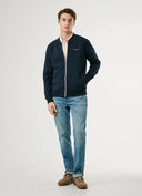 Pepe Jeans Ανδρική Ζακέτα Φούτερ Macbeth Plain Bomber PM5800010-594 Μπλε