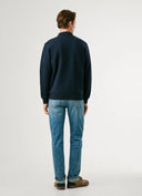 Pepe Jeans Ανδρική Ζακέτα Φούτερ Macbeth Plain Bomber PM5800010-594 Μπλε