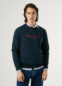 Pepe Jeans Ανδρικό Φούτερ Λαιμόκοψη Macbeth Plain Crew PM5800011-594 Μπλε