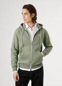 Pepe Jeans Ανδρική Ζακέτα Φούτερ Με Κουκούλα Macbeth Melange Zip PM5800017-679 Πράσινο