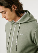 Pepe Jeans Ανδρική Ζακέτα Φούτερ Με Κουκούλα Macbeth Melange Zip PM5800017-679 Πράσινο