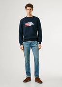 Pepe Jeans Ανδρικό Φούτερ Λαιμόκοψη Trey Crew PM5800026-594 Μπλε