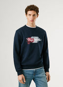 Pepe Jeans Ανδρικό Φούτερ Λαιμόκοψη Trey Crew PM5800026-594 Μπλε
