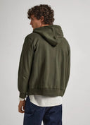 Pepe Jeans Ανδρική Ζακέτα Φούτερ Με Κουκούλα Ryan Zip PM582329-728 Χακί