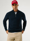 Pepe Jeans Ανδρικό Πλεκτό Half Zip Andre Mock Zipper PM7000012-594 Μπλε