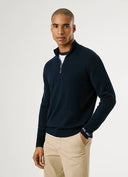 Pepe Jeans Ανδρικό Πλεκτό Half Zip Andre Mock Zipper PM7000012-594 Μπλε