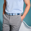 La Boucle Ανδρική Ζώνη Πλεκτή Portofino B10-100120 Faded Blue