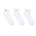 Lacoste Σετ 3 Ζευγάρια Κάλτσες Ankle Fit Cotton RA9182-001 Λευκό