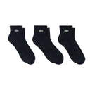 Lacoste Σετ 3 Ζευγάρια Κάλτσες Ankle Fit Cotton RA9182-031 Μαύρο