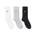 Lacoste Σετ 3 Ζευγάρια Κάλτσες Crew Fit Cotton RA9261-BXY Multi