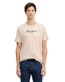 Pepe Jeans Eggo Ανδρική Μπλούζα T-Shirt PM508208-833 Μπέζ