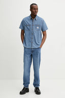 Guess Jeans Ανδρικό Τζιν Πουκάμισο Κοντομάνικο  M5GH09D5NY1-GJER Μπλε