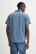 Guess Jeans Ανδρικό Τζιν Πουκάμισο Κοντομάνικο  M5GH09D5NY1-GJER Μπλε