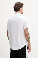 Guess Jeans Ανδρικό Πουκάμισο Κοντομάνικο  M5GH16WH7P1-G011 Λευκό