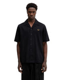 Fred Perry Ανδρικό Πουκάμισο Compress Mesh Revere Collar M1745-102 Μαύρο