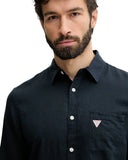 Guess Jeans Ανδρικό Πουκάμισο Μακρυμάνικο Λινό F6GH06WG3L0-A73L Μπλε