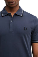 Fred Perry Ανδρική Μπλούζα Twin Tipped Polo M3600-01Β Μπλε