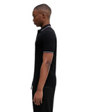 Fred Perry Ανδρική Μπλούζα Twin Tipped Polo M3600-10B Μαύρο