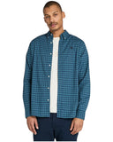 Timberland Ανδρικό Πουκάμισο Καρό Stretch Poplin Gingham Shirt TB0A5M2EG66 Μπλε
