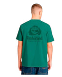 Timberland Ανδρικό T-Shirt Rugged Active Gear Back TB0A5MU6A6X Πράσινο