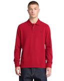 Timberland Ανδρικό Polo Μακρυμάνικο Millers River Pique TBC0YHBEAI7 Κόκκινο
