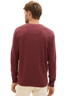 Tom Tailor Ανδρικό  Πλεκτό Basic V-Neck Sweater 1027665-32620 Μπορντό