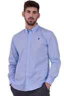 U.S. Polo Assn. Ανδρικό Πουκάμισο  6711751371-130 Σιέλ