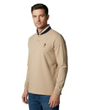 U.S. Polo Assn. Ανδρική Μπλούζα Μακρυμάνικη Polo US44 177 011-1-128 Μπεζ