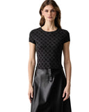 Guess Γυναικείο T-Shirt Marilu All Over Jacquard Tee V6BP14K7191-FJHB Μαύρο