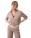 Guess Γυναικεία Ζακέτα Allover Jacquard V6BQ27K7946-FNNH Μπεζ