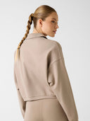 Guess Γυναικεία Ζακέτα Annie Full Zip Crop Jacket V6RQ17KD822-G103 Μπεζ