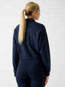 Guess Γυναικεία Ζακέτα Annie Full Zip Crop Jacket V6RQ17KD822-G7F3 Μπλε