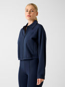 Guess Γυναικεία Ζακέτα Annie Full Zip Crop Jacket V6RQ17KD822-G7F3 Μπλε