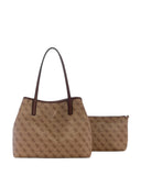 Guess Γυναικεία Τσάντα Victorria ESG951428-Latte Logo/Brown