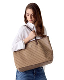 Guess Γυναικεία Τσάντα Victorria ESG951428-Latte Logo/Brown