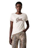 Guess Γυναικείο T-Shirt Embroidery Script W6BI21K6040-H167 Μπεζ