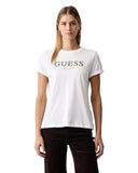 Guess Γυναικείο T-Shirt Leopard W6BI22K6042-G011 Λευκό