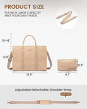 Γυναικείο σετ τσάντας χιαστί/χειρός Lovevook 16''15,6” WB3063 apricot